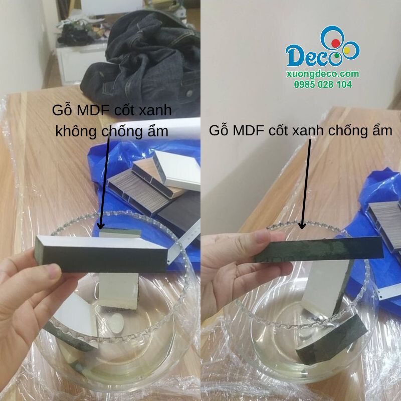 Test gỗ cốt xanh chống ẩm