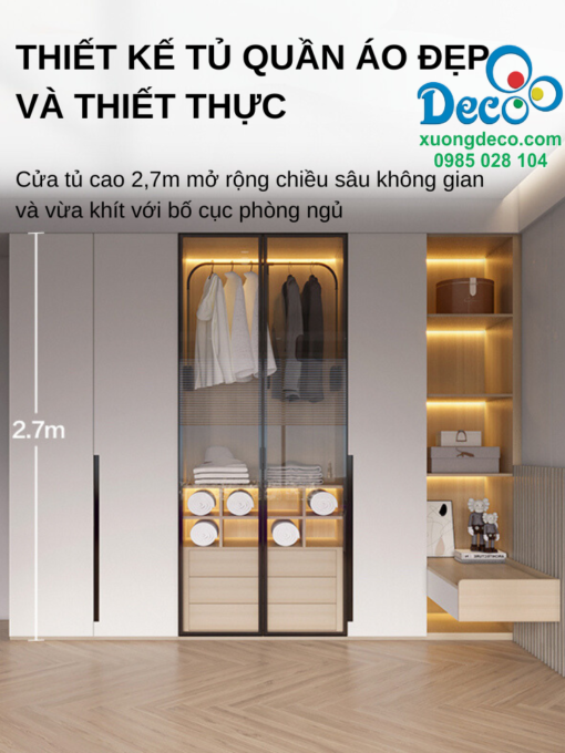 Tủ quần áo cánh kính Deco