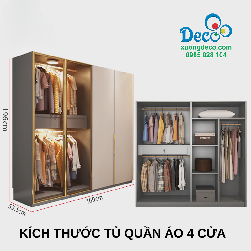 Kích thước tủ quần áo