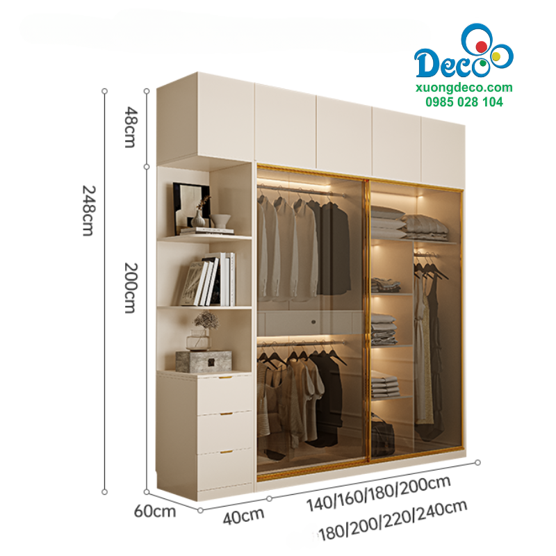Kích thước tủ DTK134