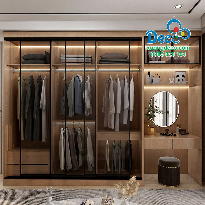 Tủ quần áo cánh kính DTK135