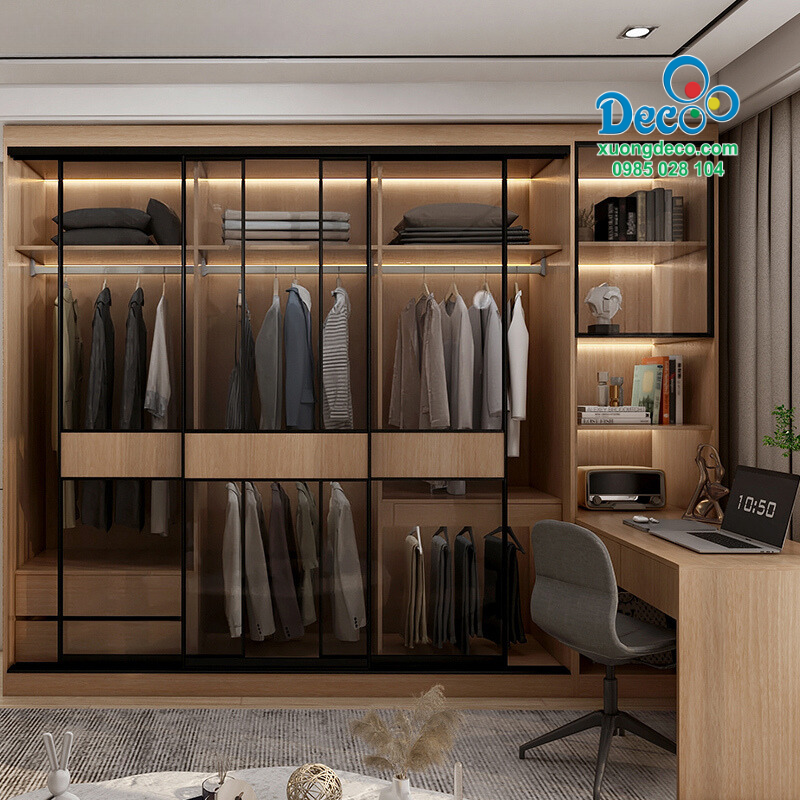 Tủ quần áo cánh kính Deco