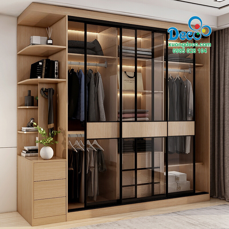 Tủ quần áo cánh kính DTK135