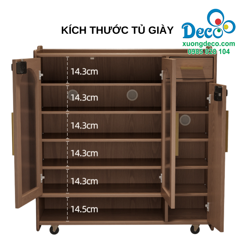 Kích thước chi tiết tủ giày