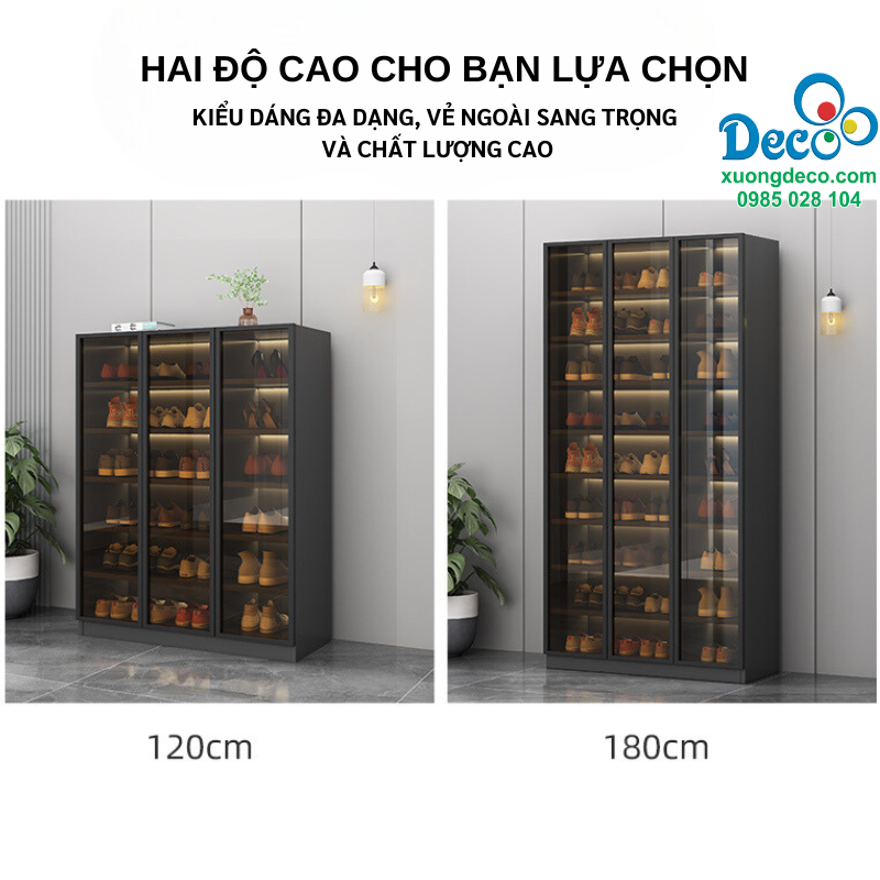 Chiều cao tủ tùy theo bạn lựa chọn