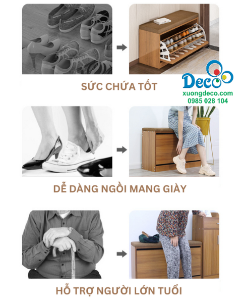 Tủ giày có ghế ngồi