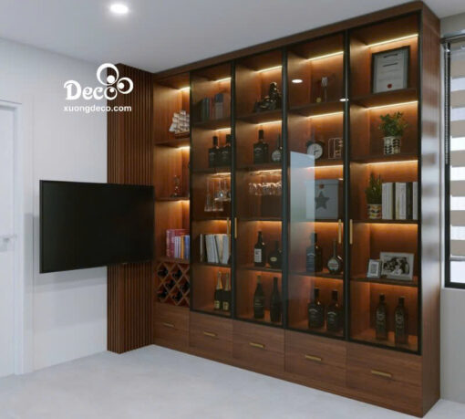 Tủ rượu cánh kính Deco