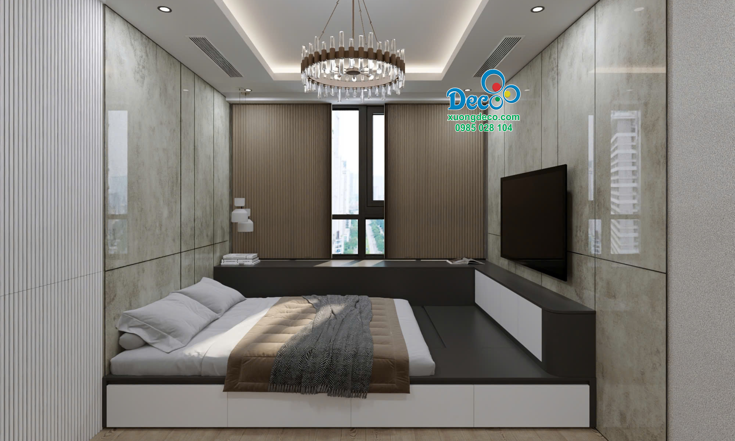 Thiết kế sofa bed cạnh cửa sổ