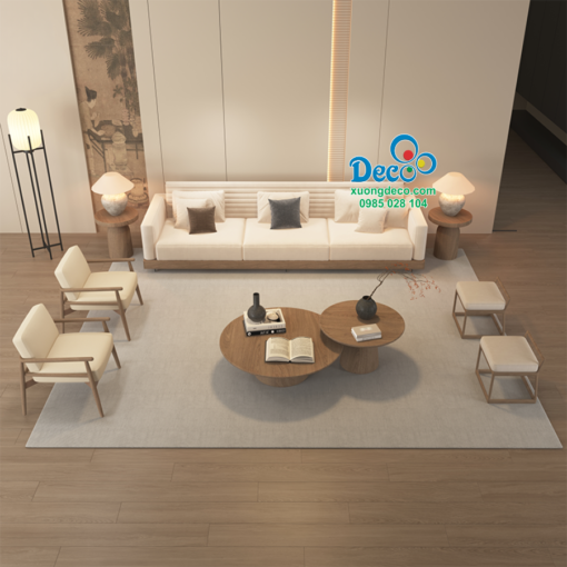 Mẫu bàn trà sofa đơn giản cho phòng khách