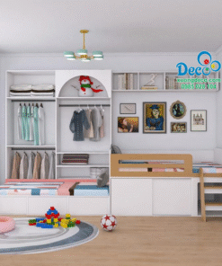 Giường đôi tích hợp tủ quần áo