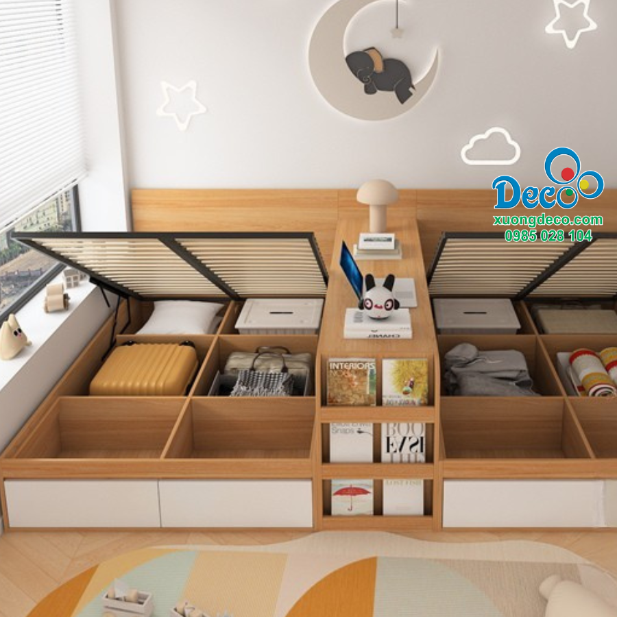 Giường kết hợp ti đẩy trợ lực thông minh