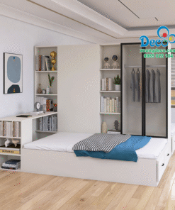 Giường kết hợp tủ quần áo và bàn học