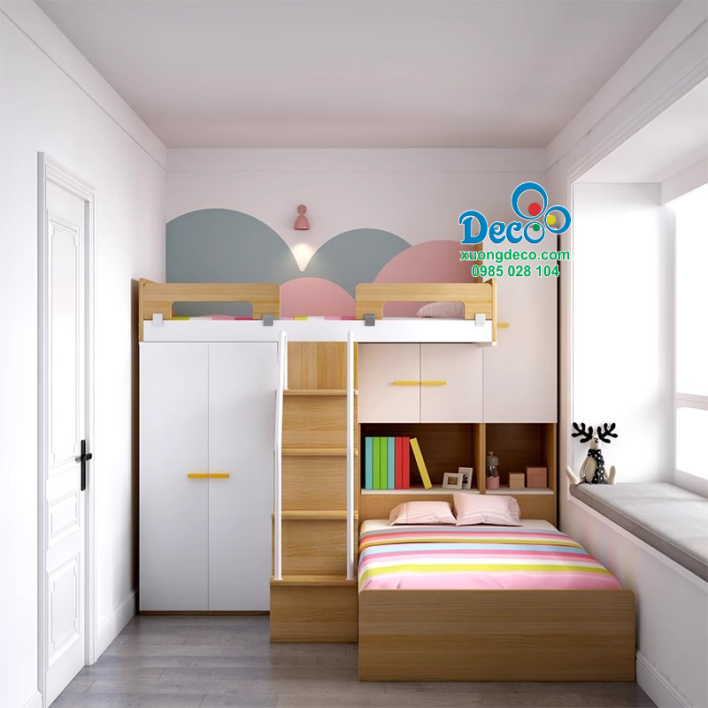 Giường tầng đẹp cho hai bé