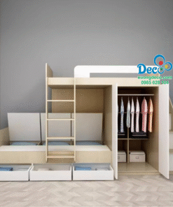 Giường tầng tích hợp tủ quần áo
