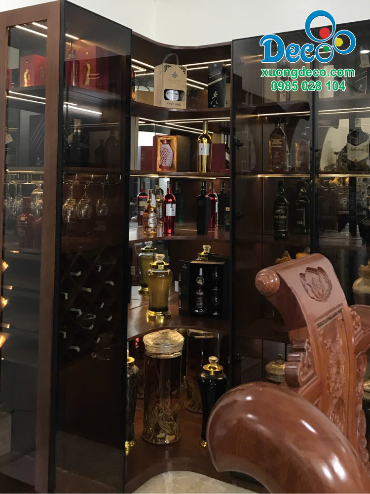 Tủ rượu cánh kính Deco
