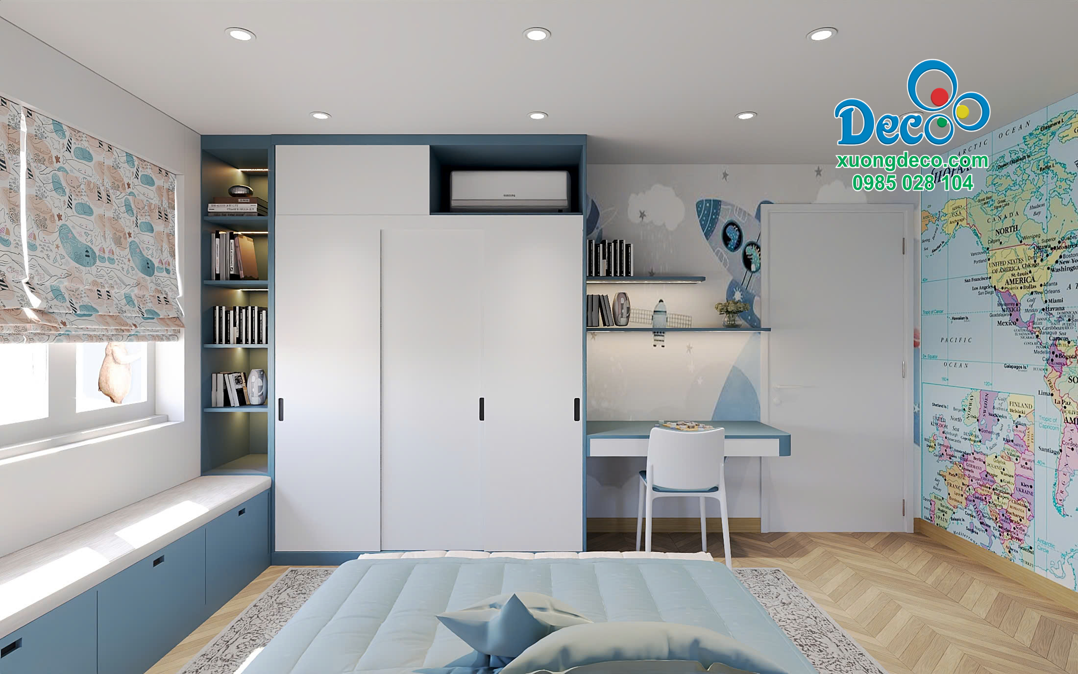 Tủ quần áo bàn học