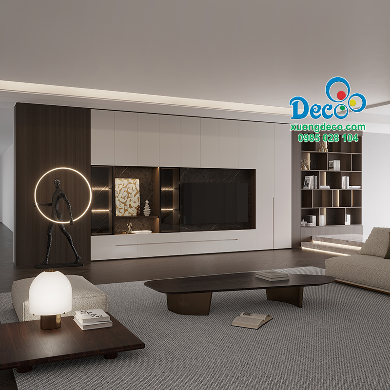 Mẫu tủ vách trang trí hiện đại