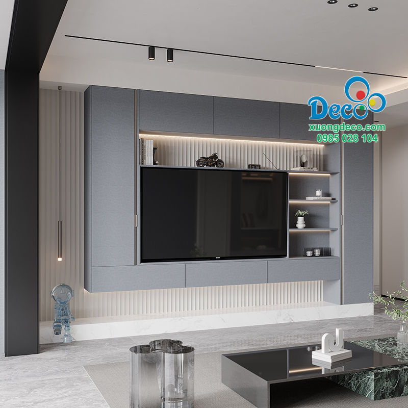 Tủ vách ngăn phòng khách đẹp
