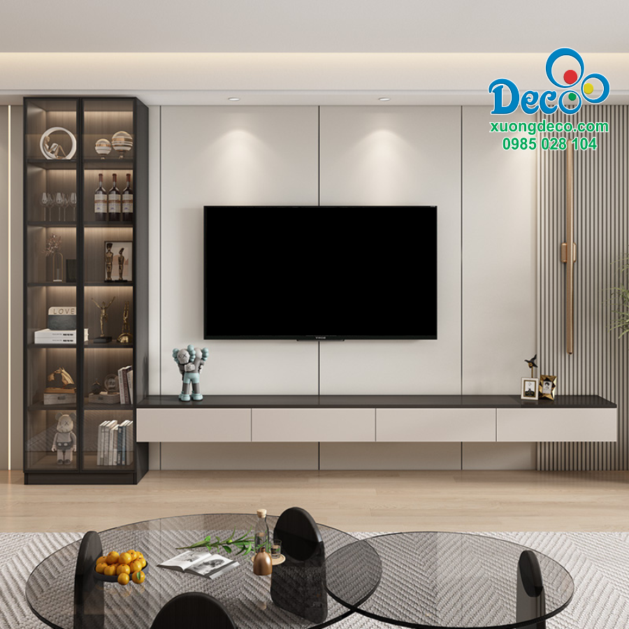 Tủ vách trang trí chống nước chống mối Deco TVCC27