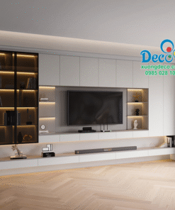 Tủ vách trang trí phòng khách Deco