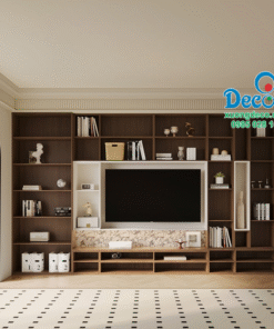 Không gian bày trí phòng khách ngăn nắp