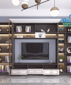 Không gian tủ vách trang trí TVCC68