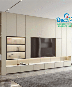 Tủ vách trang trí phòng khách hiện đại