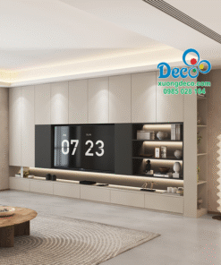 Tủ vách trang trí phòng khách Deco
