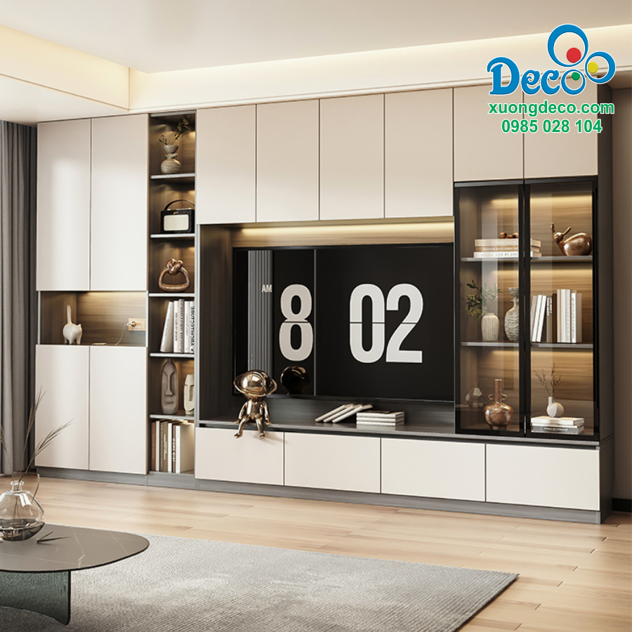 Tủ vách trang trí phòng khách