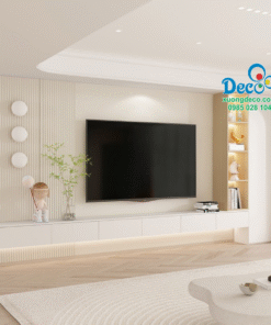 Tủ vách trang trí phòng khách hiện đại