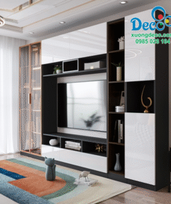 Tủ vách trang trí phòng khách hiện đại