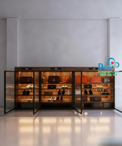 Tủ bảo quản túi và giày hàng hiệu sấy khử khuẩn hiện đại