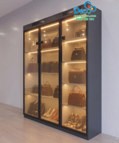 Tủ máy sấy nâng niu giày hiệu và túi hàng hiệu