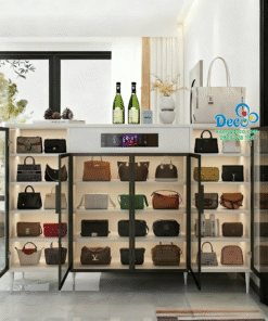 Tủ trưng bày cao cấp tích hợp máy sấy bảo vệ túi hàng hiệu