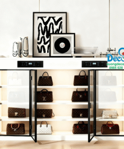 Tủ trưng bày túi hàng hiệu cánh kính cao cấp