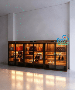 Tủ trưng bày và chăm sóc đồ hàng hiệu thiết kế luxury