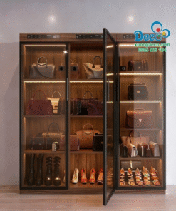 Tủ trưng bày và chăm sóc đồ hàng hiệu Deco thiết kế riêng