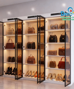 Tủ trưng bày và chăm sóc giày hiệu và túi hàng hiệu Deco