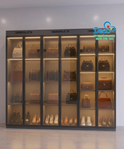 Tủ trưng bày và chăm sóc giày hiệu và túi xách tay hàng hiệu luxury TTLX06