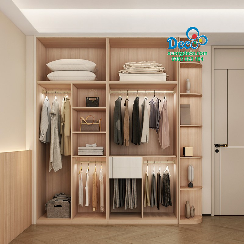Khoang chứa bên trong tủ quần áo DTA105
