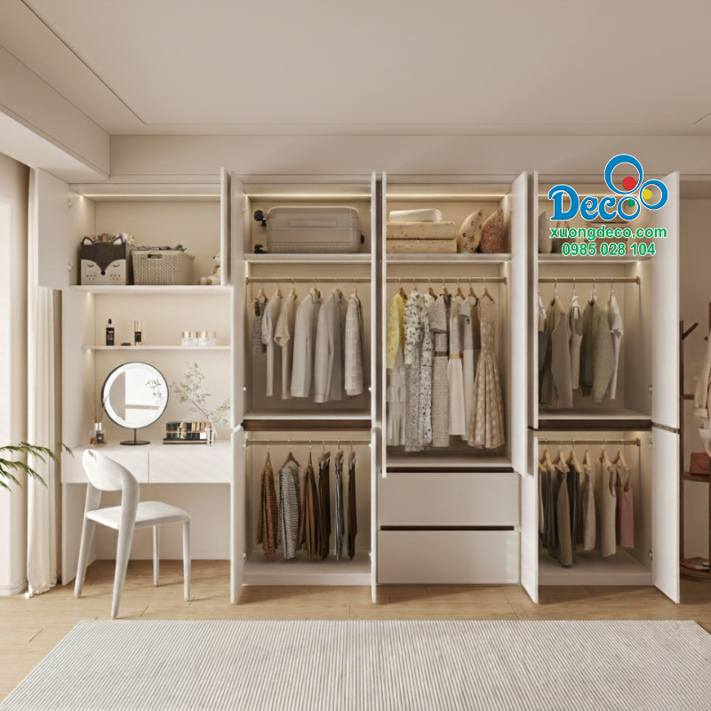 Khoang chứa bên trong tủ quần áo DTA117