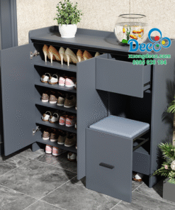 Thiết kế tủ giày tích hợp ghế ngồi tiện lợi