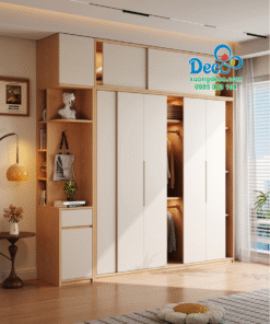 Tủ quần áo cánh gỗ cửa lùa