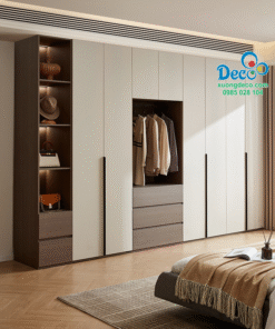 Tủ quần áo cánh gỗ kịch trần