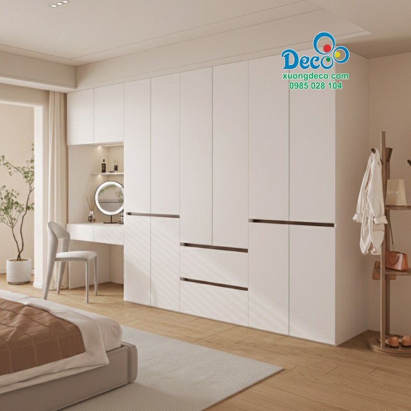 Tủ quần áo kết hợp bàn trang điểm