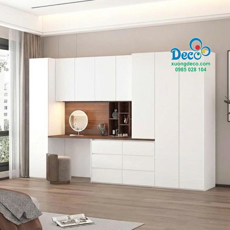 Tủ quần áo kết hợp bàn trang điểm
