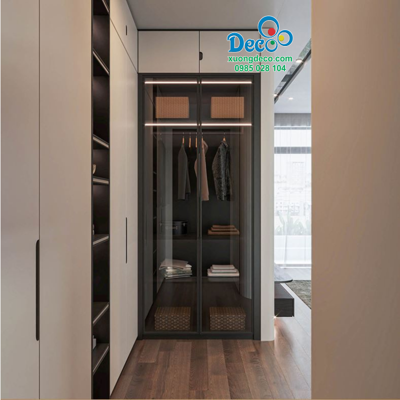 Kết hợp tủ quần áo cánh kính