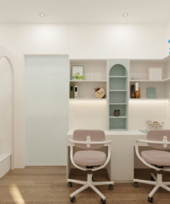 Thiết kế không gian học tập cho hai bé
