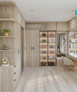 Tổng thể thiết kế phòng thay đồ Deco PTD82