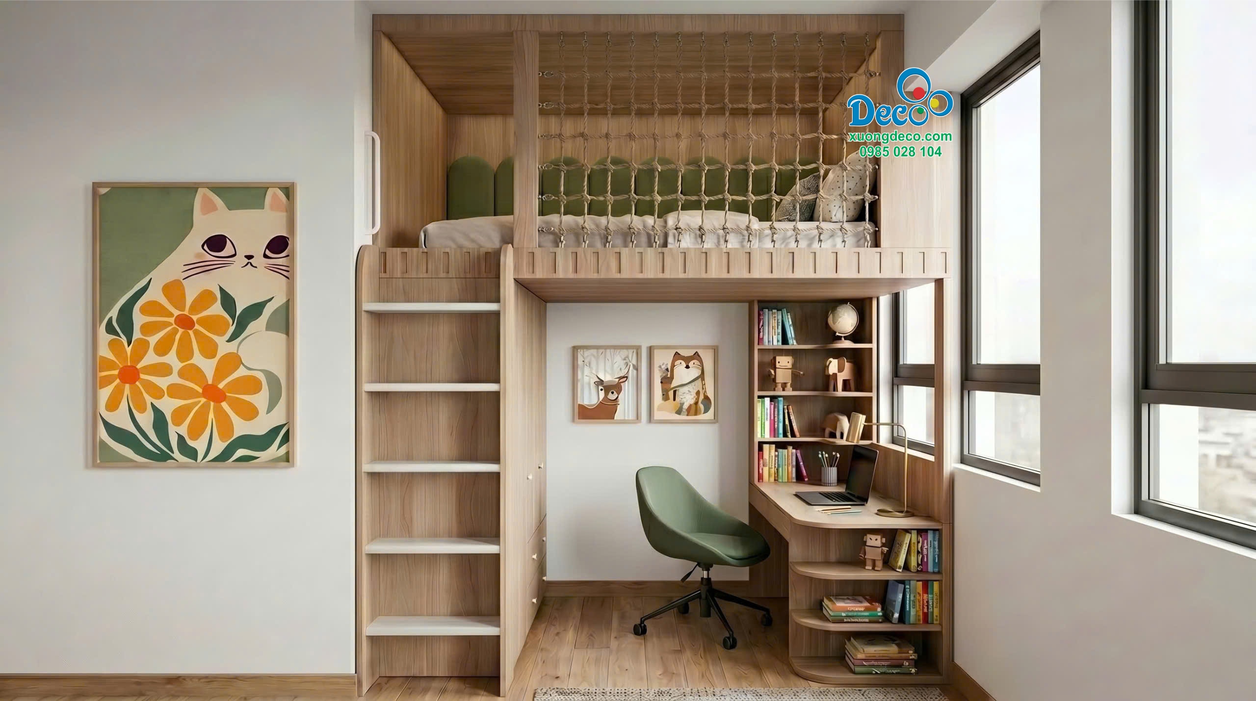 Giường tầng cho bé Deco DGB102
